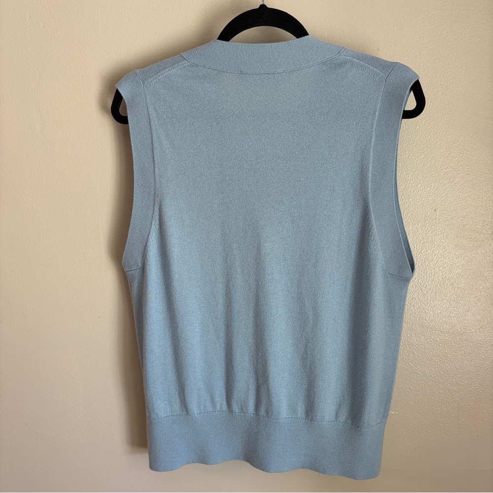 Everlane Light Blue Button-Up Vest - Picture 4 of 8